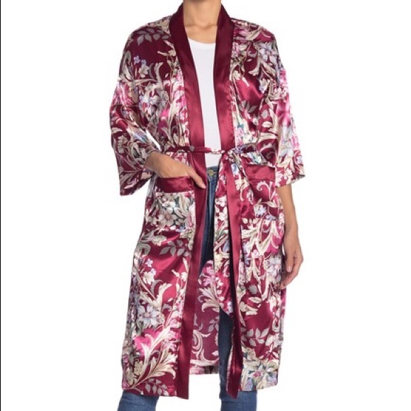 Jackets & Blazers - Kimono Duster Flower BOHO GLAM CHIC NWOT